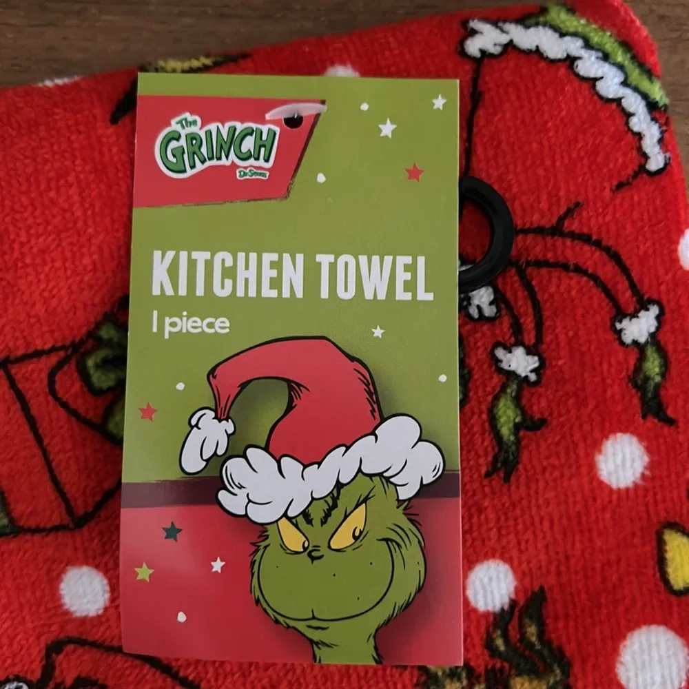 Grinch kitchen towel